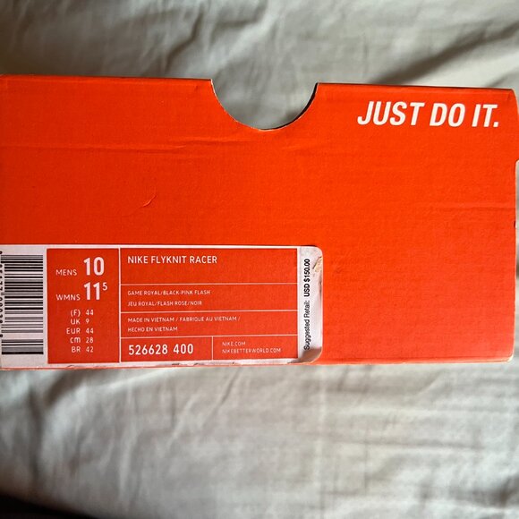 2016 NIKE FLYKNIT RACER GAME ROYAL PINK FLASH [526628-400] size 10 US - Picture 2 of 8